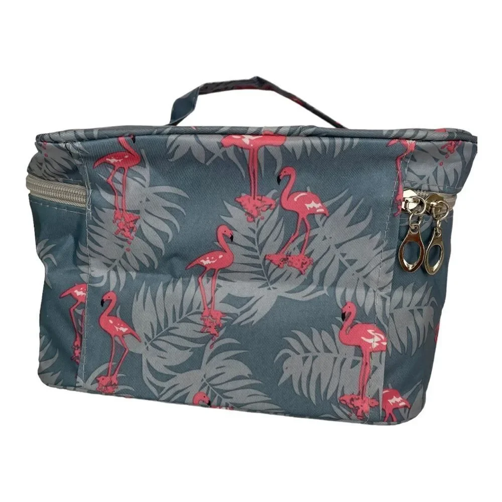 FLAMINGO OVERSIZED TRAVEL COSMETIC BAG‎